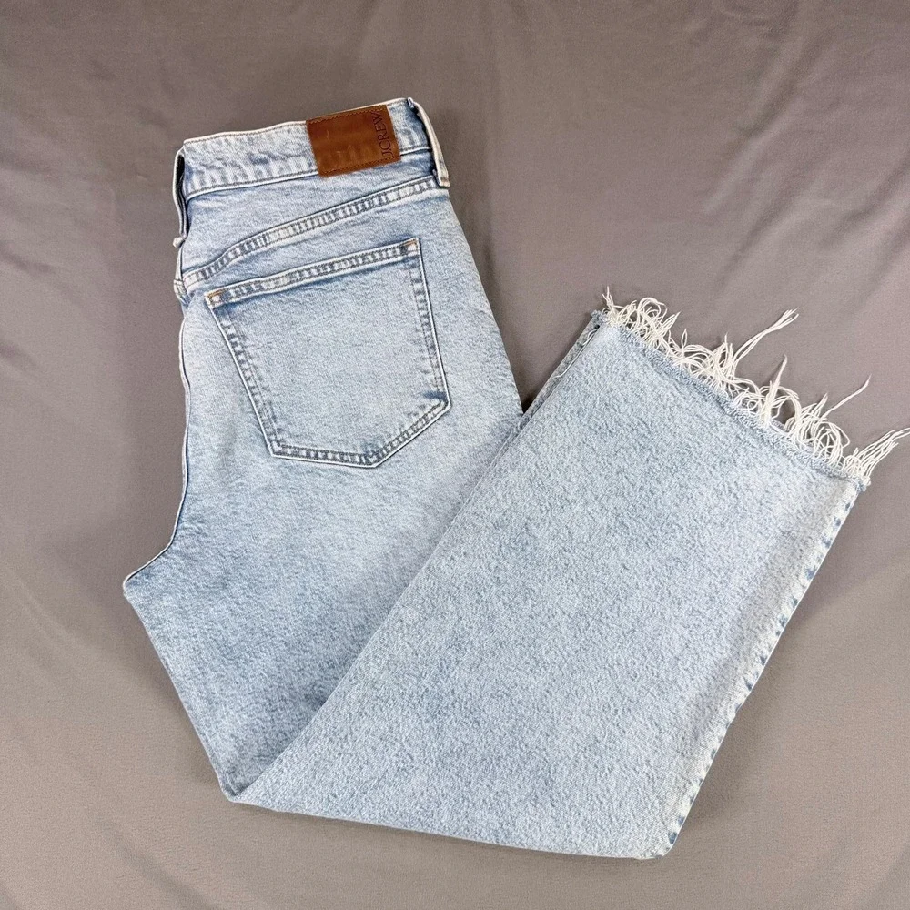 J.Crew Womens 29 Light‎ Wash Cotton Slim Wide Leg Denim Jeans BR131 Re-Imagined